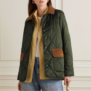 Barbour “Bragar” Quilted Jacket in Sage Size US 14